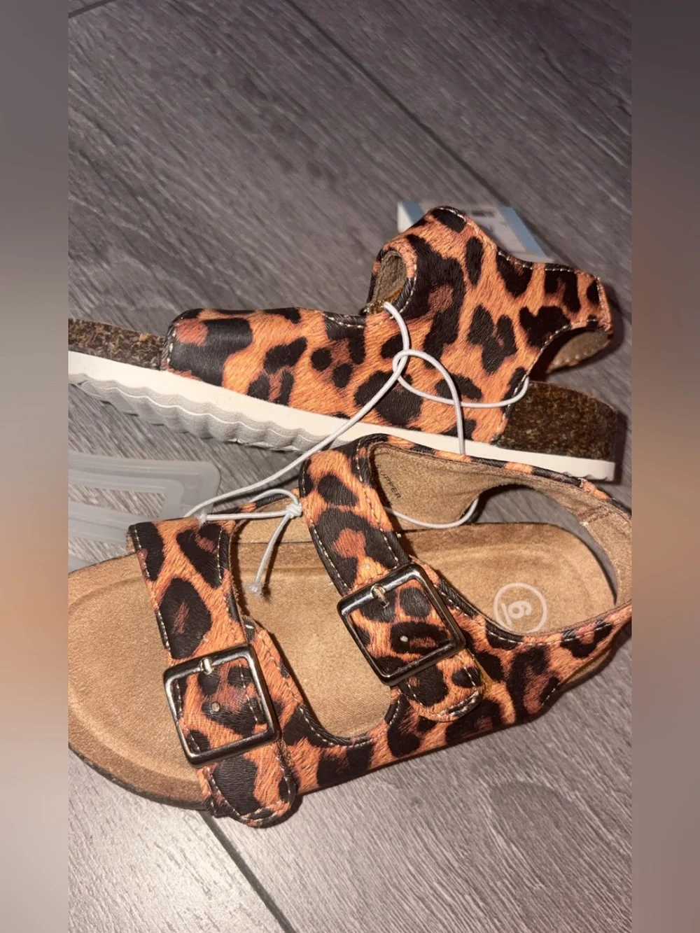Cat & Jack Toddler Girls Size 6 Reagan Cheetah Buckle Sandals New W Tags!